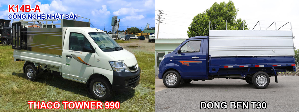 Thaco Towner 990KG và Dong Ben T30