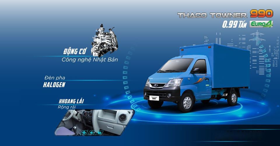 xe tai 1 tan towner 990 thaco