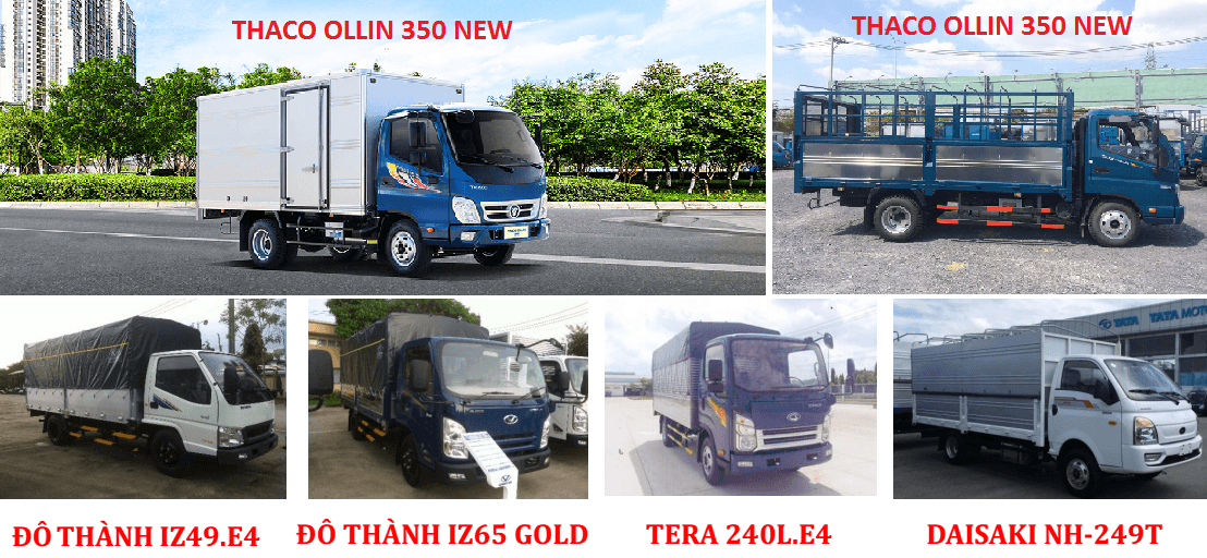 So sánh xe tải 3 tấn 5