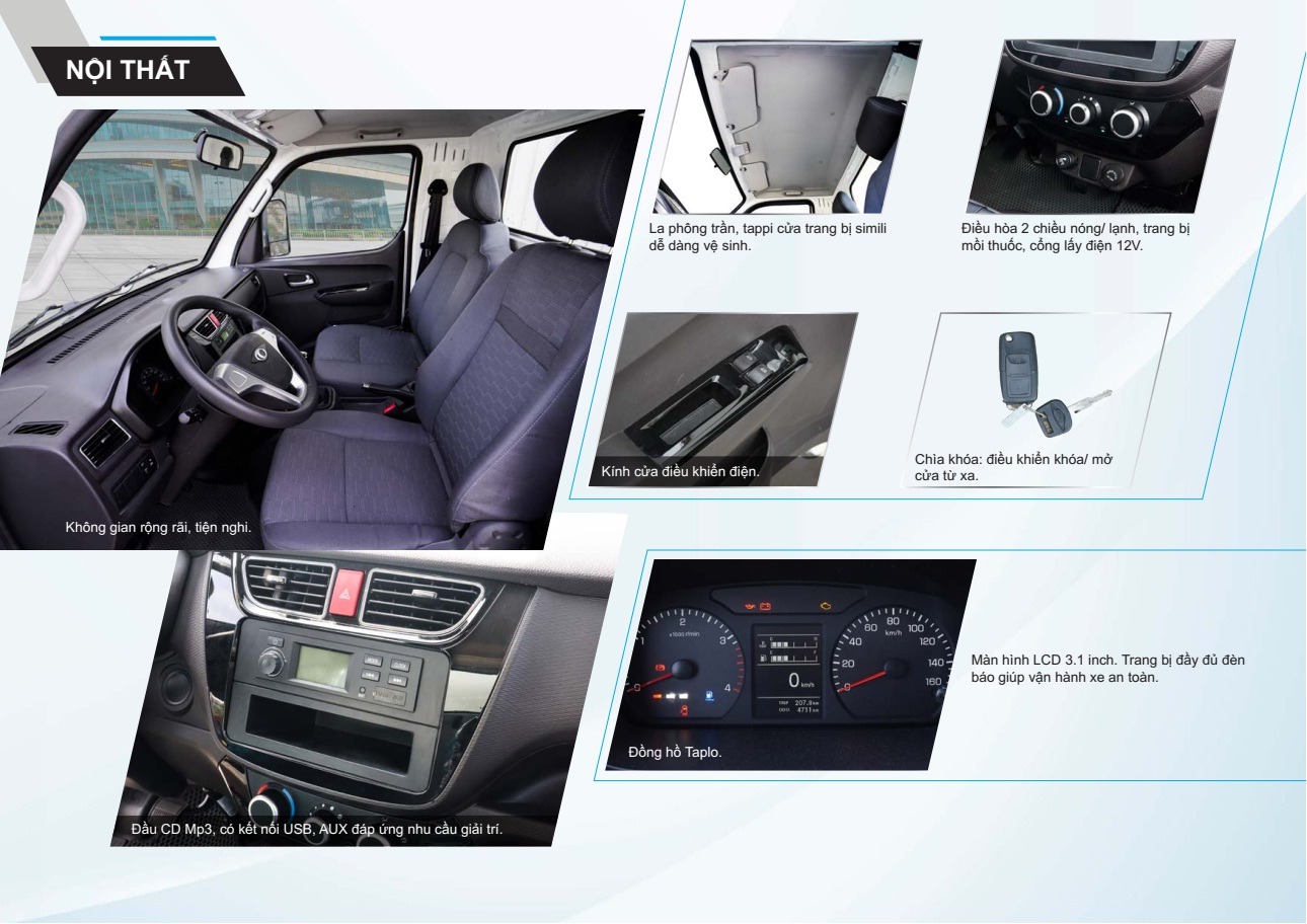 nội thất xe tải tf2800