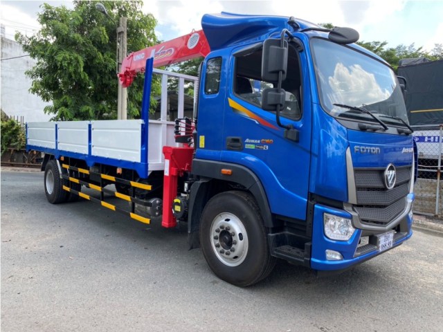 Xe tải cẩu Unic 5 tấn 5 khúc Foton Auman C160 7.75 tấn thùng 6,5 mét