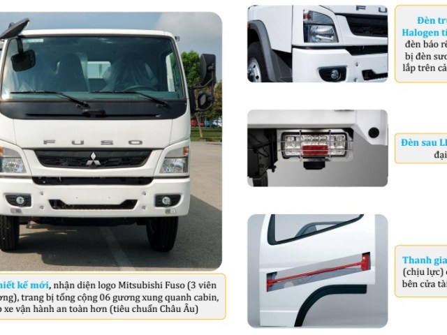 Xe chở xe kéo xe sàn trượt 5 tấn sàn 5m6 - Fuso FA 140 L