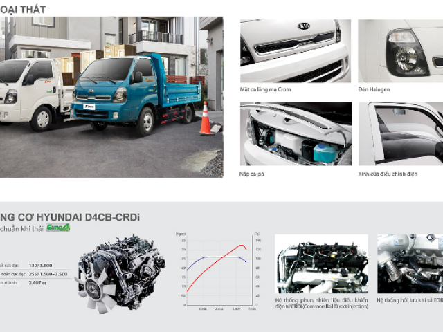 Xe ben KIA K250B 2 tấn 2 khối