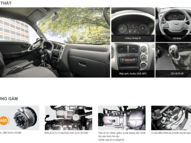 Xe ben KIA K250B 2 tấn 2 khối