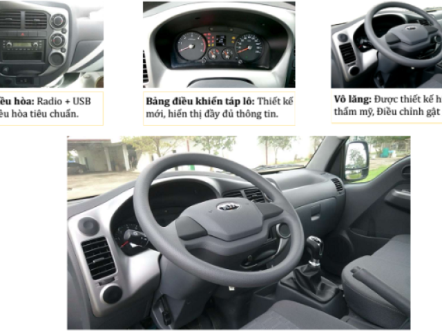 Xe Tải KIA K250 2.5 Tấn - Thùng Mui Bạt, Kín, Lửng Dài 3.5 Mét 