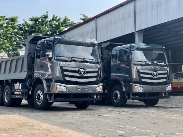 Xe Ben 3 Chân Auman 12 Tấn 10 Khối (Cầu dầu, 2 cấp)