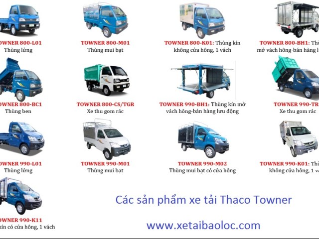 Xe tải Thaco Towner 990 nâng cấp trợ lực lái và kính chỉnh điện